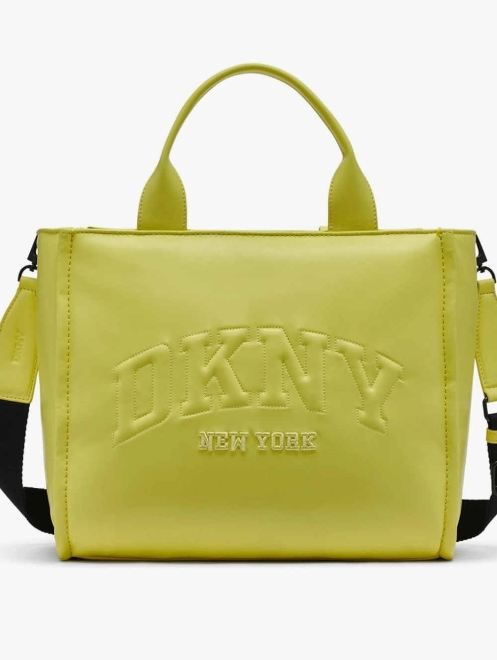 DKNY Lime Green Logo Tote Bag